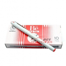 斑马 ZEBRA BE-100 签字笔（必备笔） 0.5mm （红色） 10支/盒