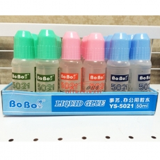 博宝 BOBO YS-5021 液体胶水 50ml （透明) 24支/盒