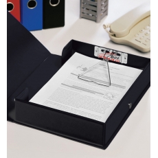 华杰 HUAJIE HJ6012 粘扣档案盒/文件盒/资料盒（带夹）A4 55mm 黑色 20个/箱