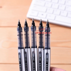 得力 deli S656 0.5mm直液式走珠签字笔中性笔 （黑色）12支/盒