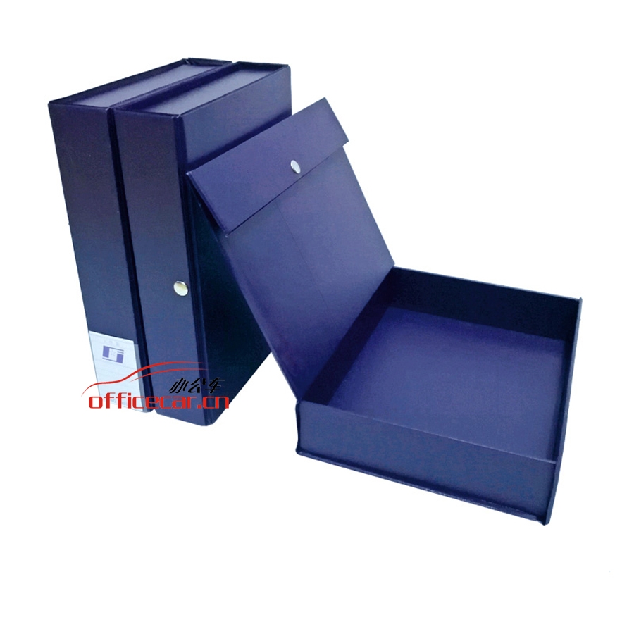 凤江 F.J F803A （深蓝色）加厚粘扣档案盒/文件盒/资料盒