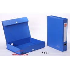 凤江 F.J A801 粘扣档案盒/文件盒/资料盒 蓝色