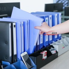 得力 Deli 5302（ES系列） 实用文件夹 A4双强力夹 蓝色 单只装