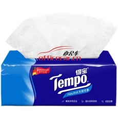 德宝 TEMPO T2275 抽纸 无香4层90抽*（3+1）包湿水不易破